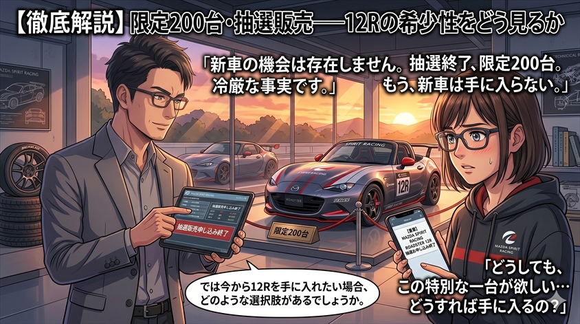 限定200台・抽選販売──12Rの希少性をどう見る