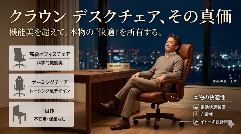 一般的なデスクチェアと何が違う？比較で見えてくる価値