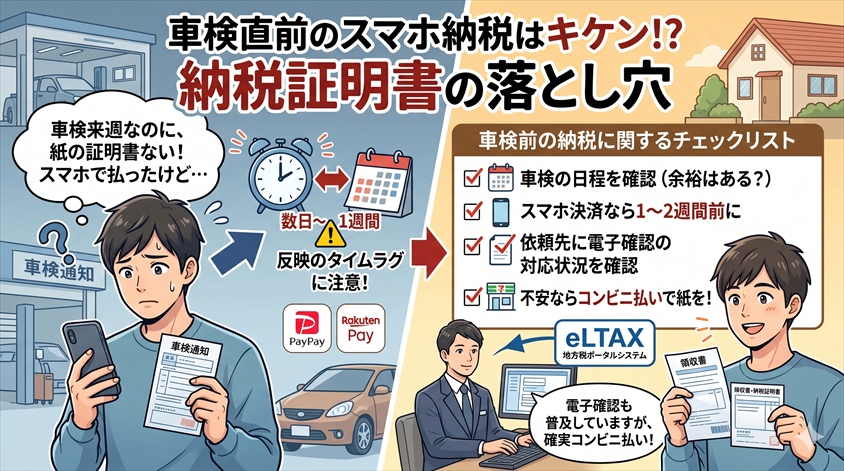 納税証明書と車検前の注意点