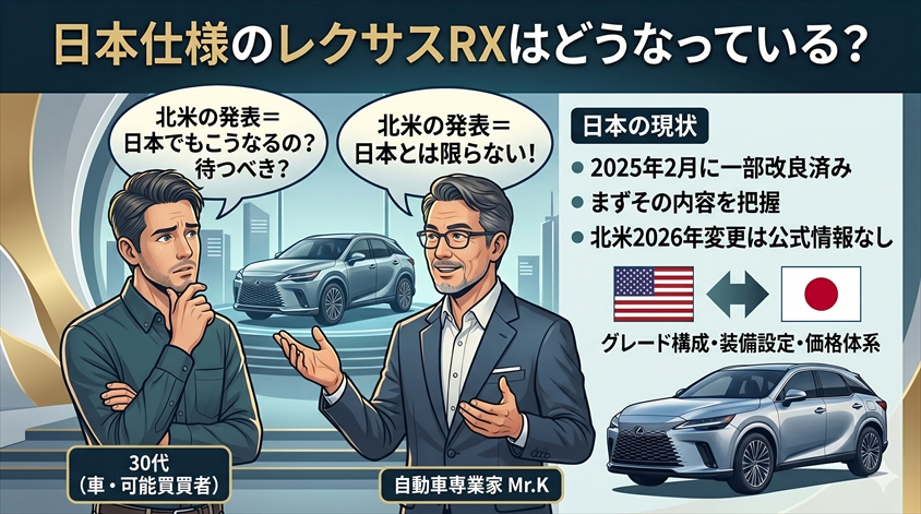 日本仕様のレクサスRXはどうなっている?