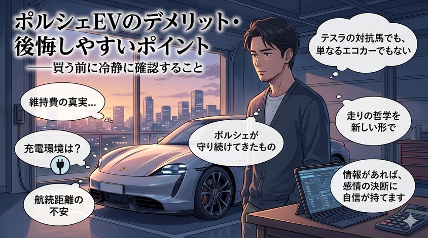ポルシェEVのデメリット・後悔しやすいポイント——買う前に冷静に確認すること