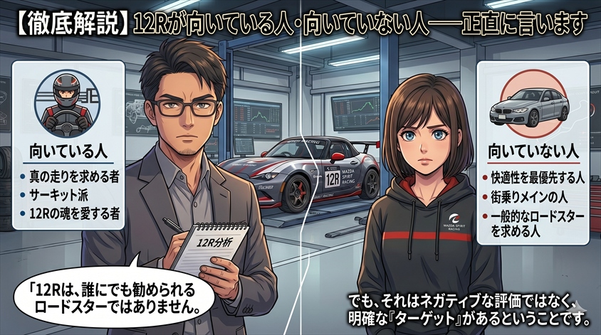 12Rが向いている人・向いていない人──正直に言います