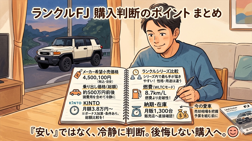 ランクルFJの価格まとめ：購入判断のポイント