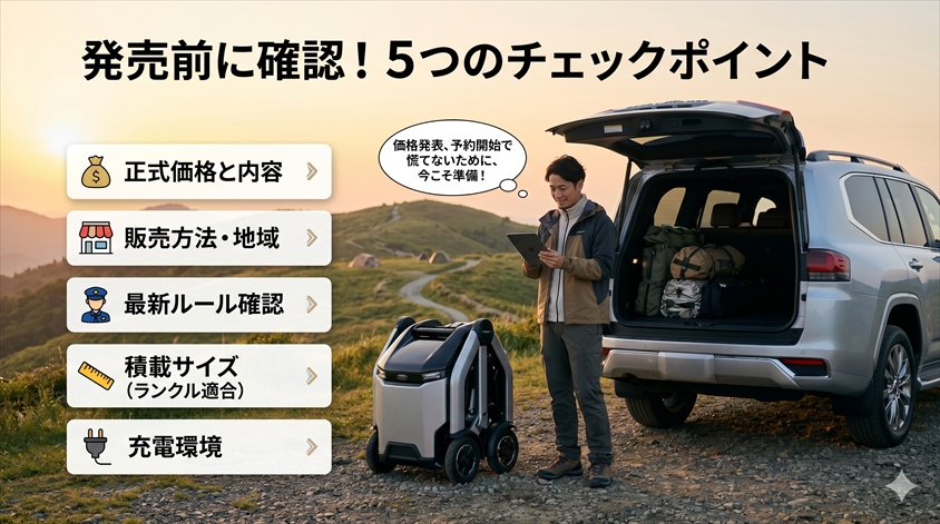 発売前に確認しておきたい5つのチェックポイント