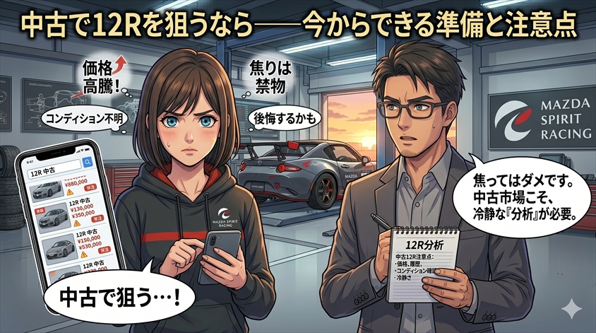中古で12Rを狙うなら──今からできる準備と注意点