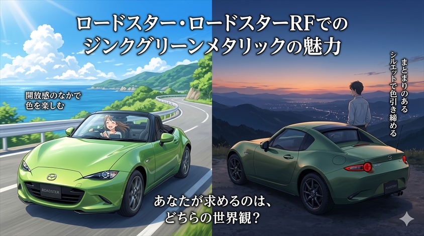 ロードスター・ロードスターRFでのジンクグリーンメタリックの魅力