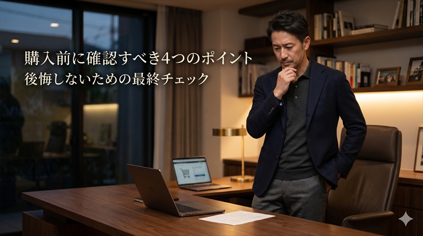 購入前に確認すべき4つのポイント