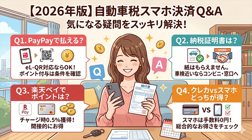 【2026年版】自動車税はスマホ決済どれが得？についてのよくある質問（Q&A）