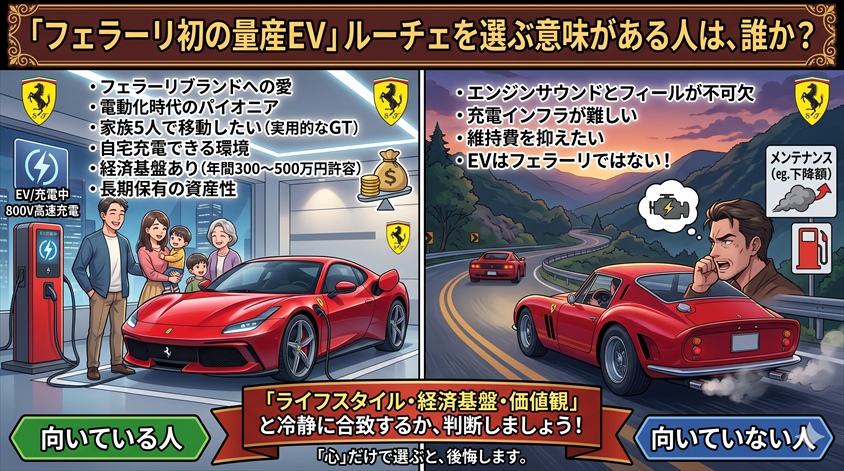 フェラーリ ルーチェはどんな人に向いているか