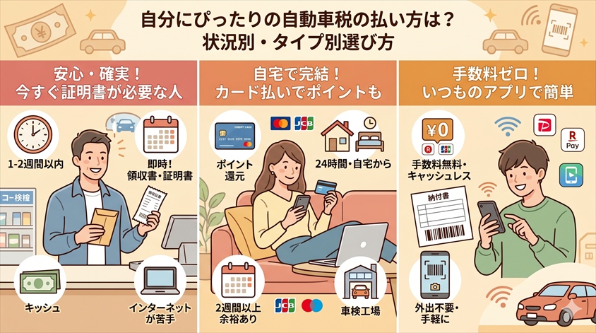 支払い方法別、あなたの状況に合った選び方