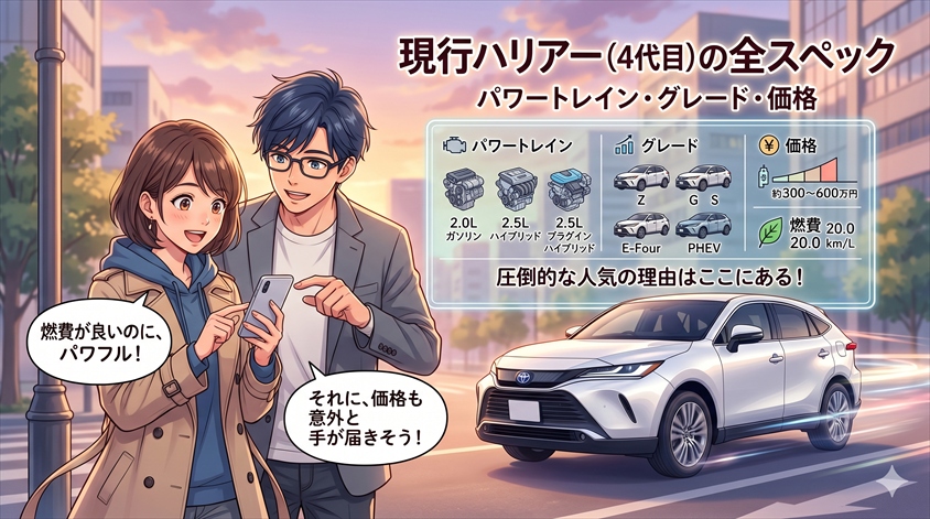 現行ハリアー（4代目）の全スペック──パワートレイン・グレード・価格を整理