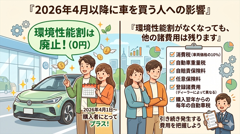 2026年4月以降に車を買う人への影響