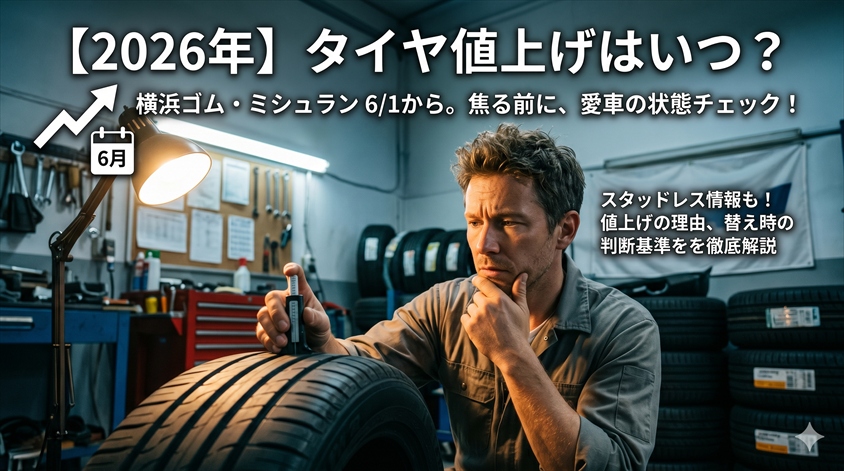 【2026年】タイヤ値上げはいつ？メーカー別まとめ