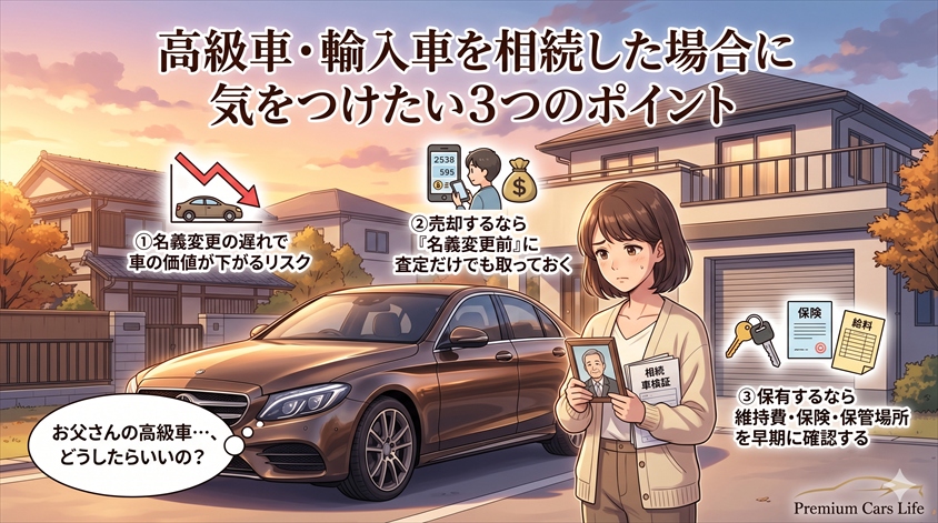 高級車・輸入車を相続した場合に気をつけたい3つのポイント