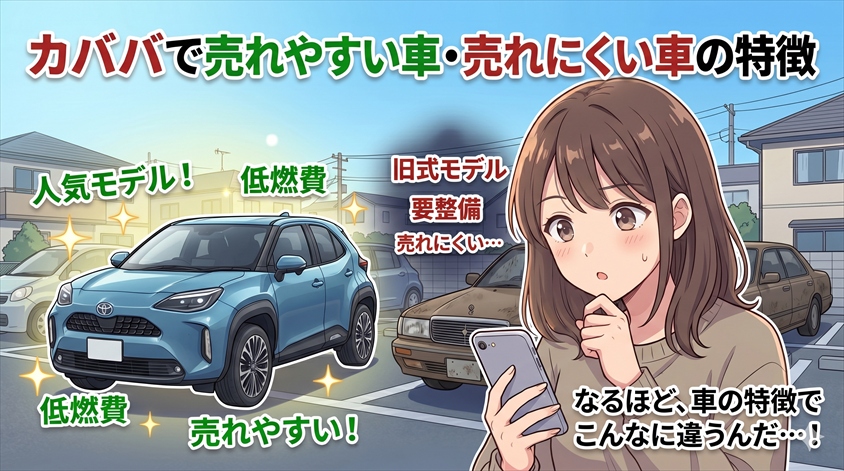 カババで売れやすい車・売れにくい車の特徴
