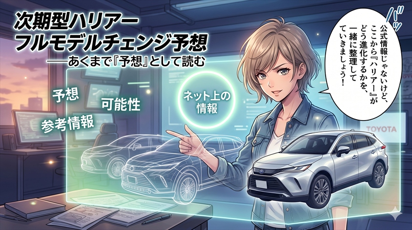 次期型ハリアー・フルモデルチェンジの予想──あくまで「予想」として読