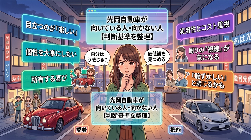 光岡自動車が向いている人・向かない人【判断基準を整理】