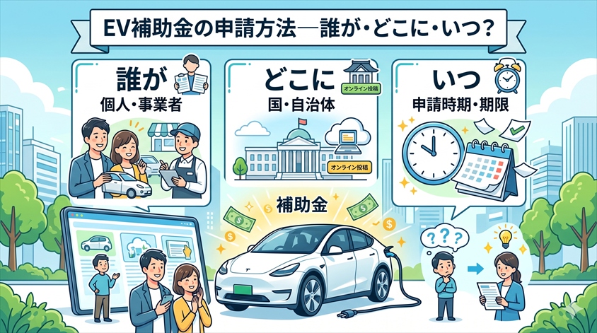 EV補助金の申請方法——誰がどこに、いつ申請するのか