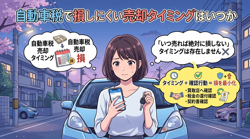自動車税で損しにくい売却タイミングはいつか