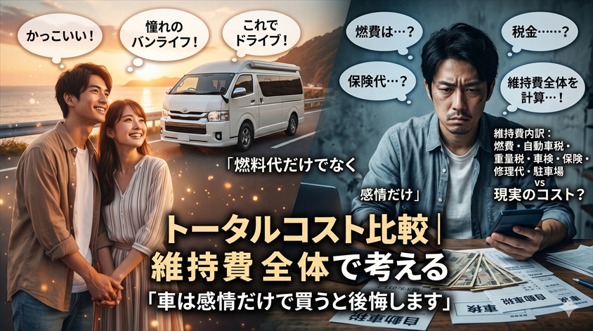 トータルコスト比較｜燃料代だけでなく維持費全体で考える