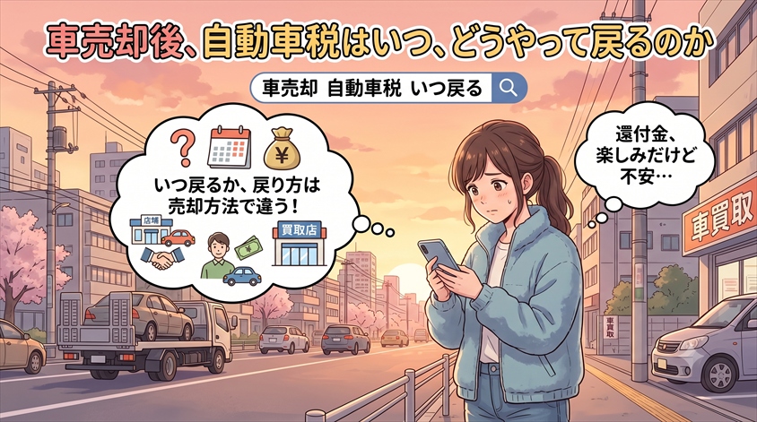 車売却後、自動車税はいつ、どうやって戻るのか