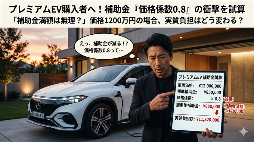 プレミアムEV購入者への特別解説——価格係数0.8の影響を具体的に試算する