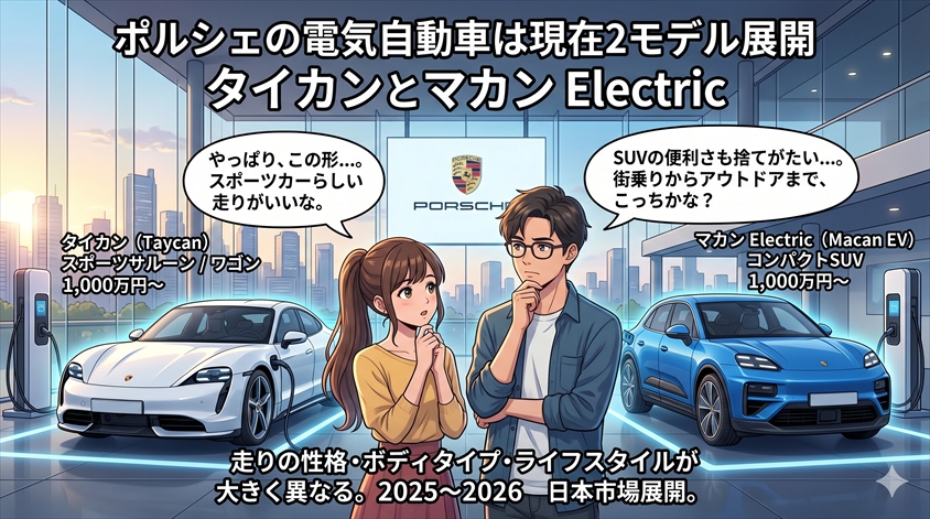 ポルシェの電気自動車は現在2モデル展開——タイカンとマカン Electric