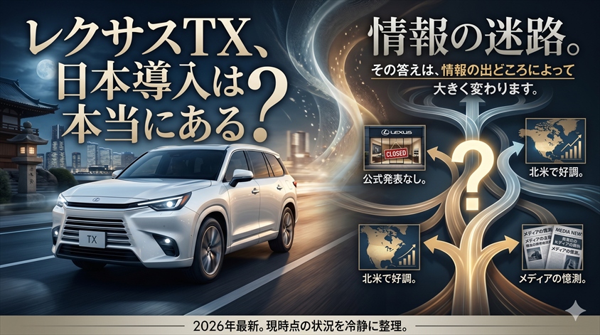 レクサスTXの日本導入は本当にある？現時点の状況を整理