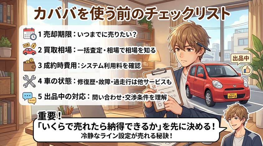 カババを使う前のチェックリスト