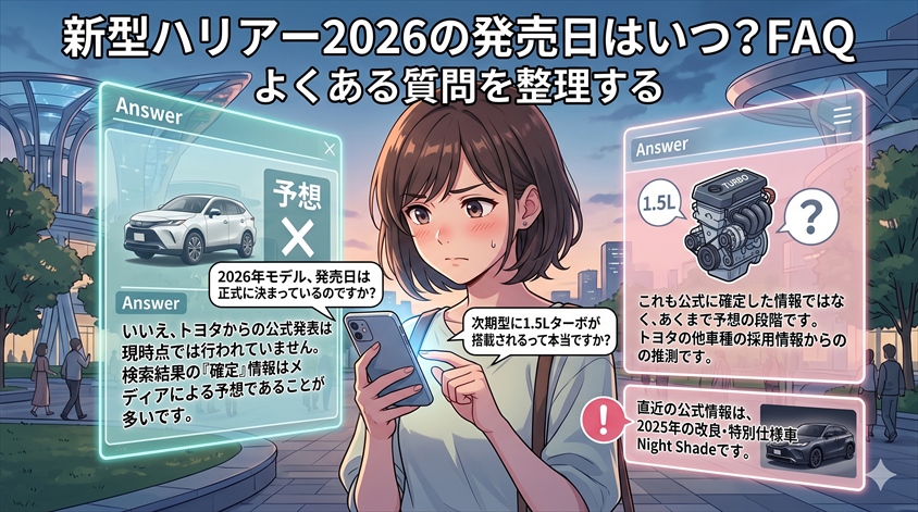 新型ハリアー2026の発売日はいつ？についてのよくある質問（FAQ）