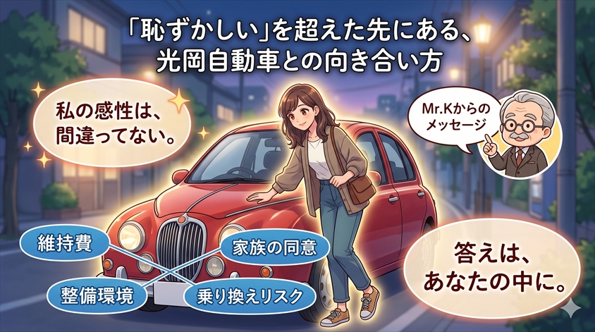 「恥ずかしい」を超えた先にある、光岡自動車との向き合い方
