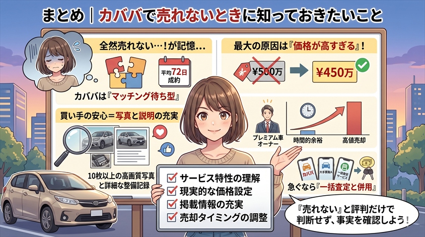 まとめ｜カババで売れないときに知っておきたいこと