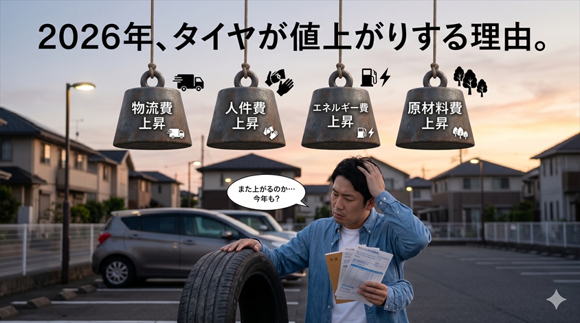 2026年タイヤが値上がりする理由——なぜ今年も上がるのか