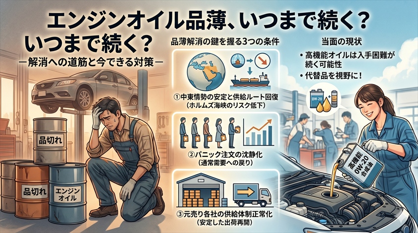 エンジンオイルの品薄はいつまで続くのか