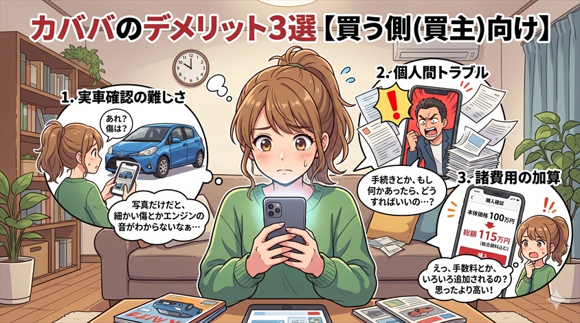 カババのデメリット3選【買う側（買主）向け】