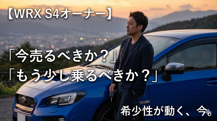 WRX S4オーナーが今確認すべきこと｜希少性が動く局面の現オーナー編