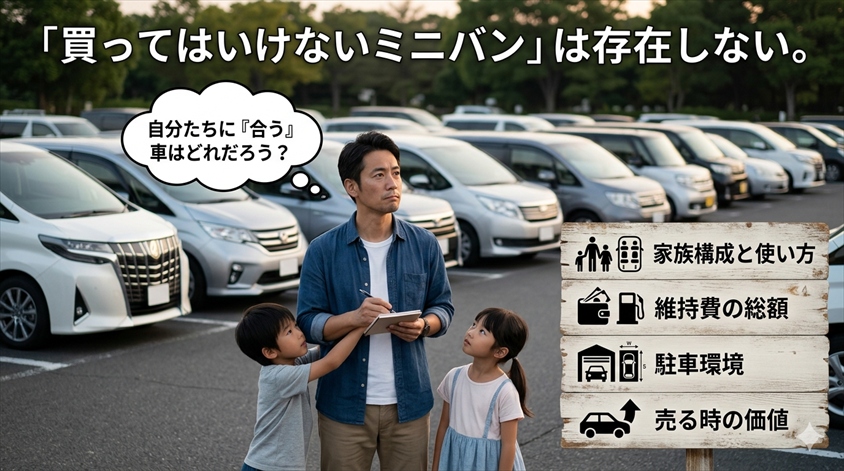 まとめ：「買ってはいけないミニバン」は自分の条件次第