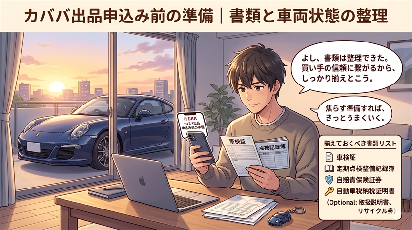 出品申込み前に準備するもの｜書類と車両状態の整理