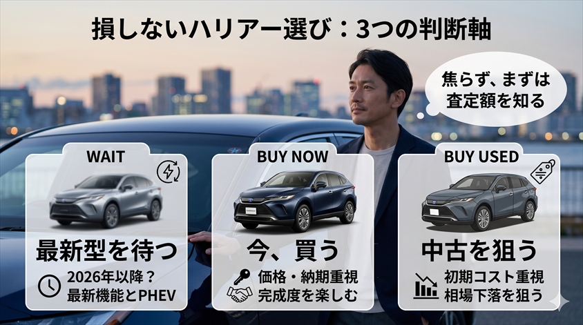 まとめ：ハリアーを「損しないタイミング」で選ぶための判断軸