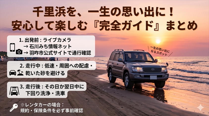 まとめ──千里浜なぎさドライブウェイを安心して最大限に楽しむために