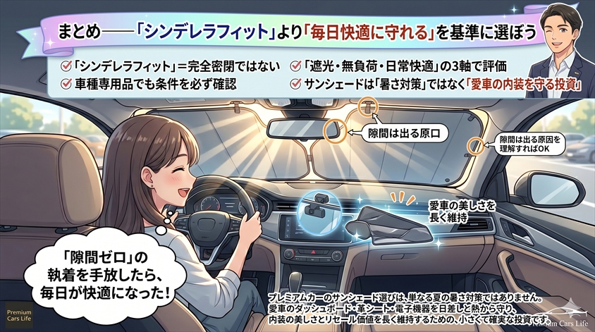 まとめ——「シンデレラフィット」より「毎日快適に守れる」を基準に選ぼう