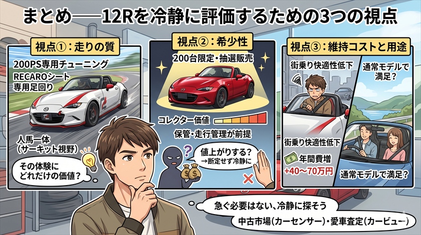 まとめ──12Rを冷静に評価するための3つの視点