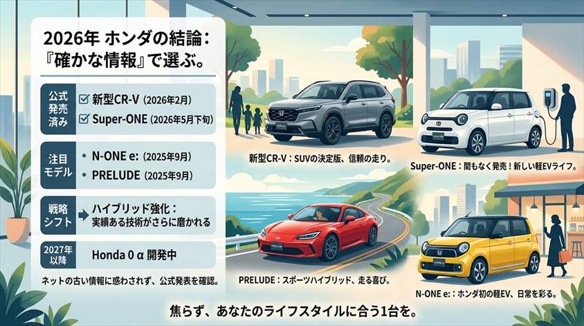 まとめ｜2026年のホンダは「確かな情報」で判断する年