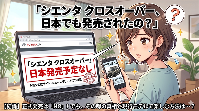 シエンタ クロスオーバーは日本で発売された?公式情報で確認