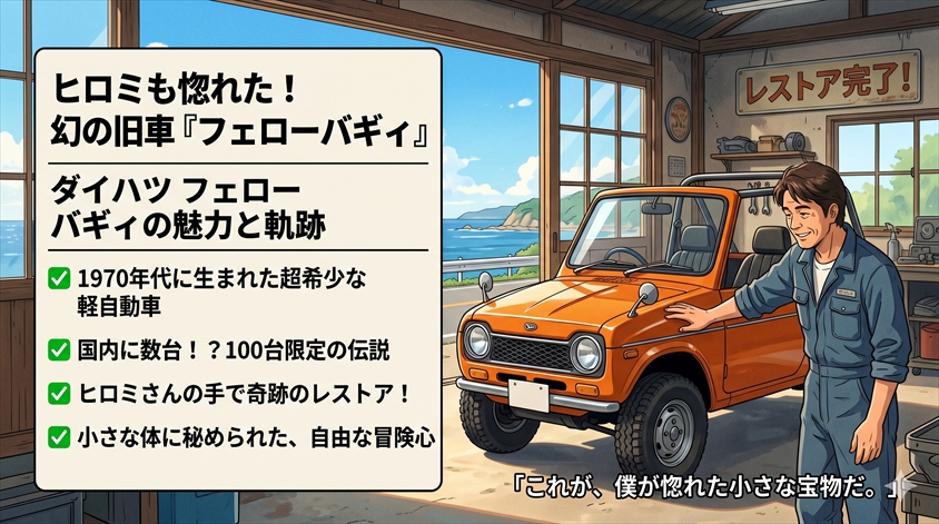 ヒロミも惚れた旧車｜ダイハツ フェロー バギィの来歴と魅力
