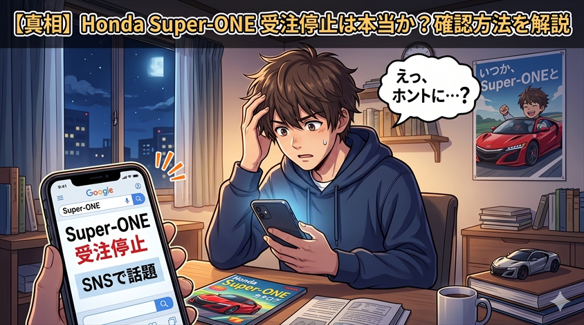  【真相】Honda Super-ONE受注停止は本当か？確認方法を解説