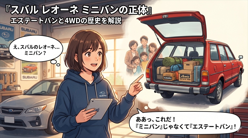 スバル レオーネ ミニバンの正体｜エステートバンと4WDの歴史を解説