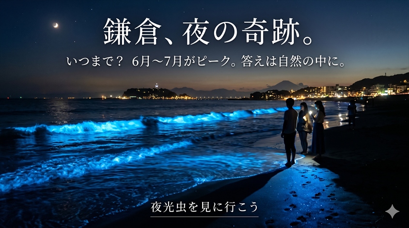 鎌倉の夜光虫はいつまで見られる?今日の確認方法と見頃の時間帯を解説