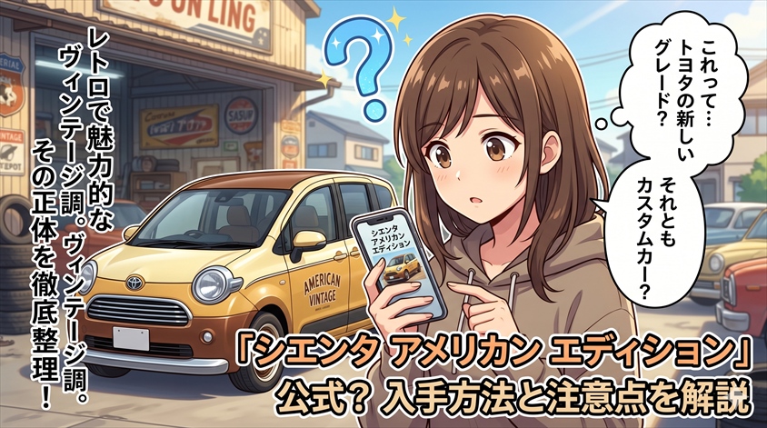 シエンタ アメリカン エディションは公式?入手方法と注意点を解説