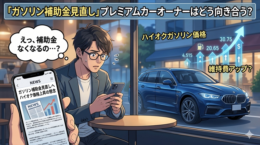 ガソリン補助金見直し最新情報｜プレミアムカーへの影響と維持費対策